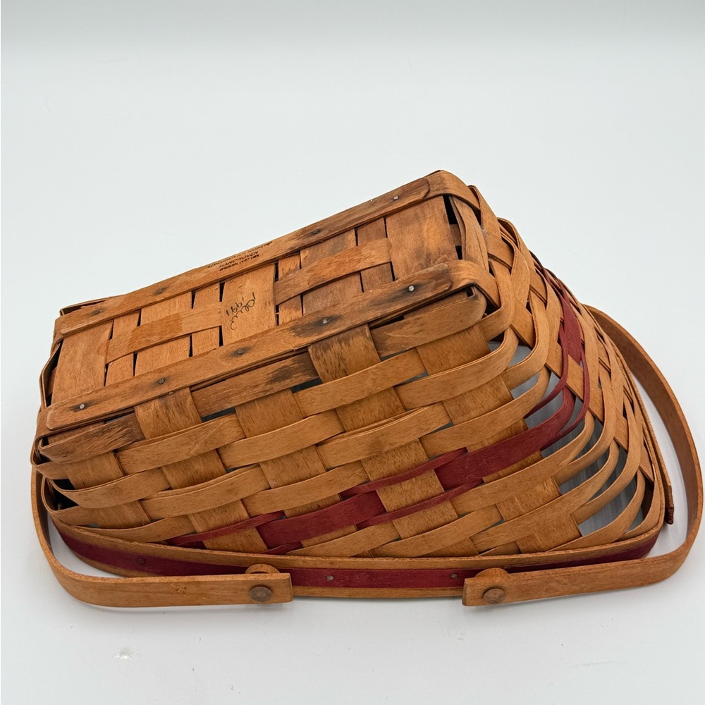 LONGABERGER YULETIDE TRADITIONS BASKET DBL HANDLES 1991 - Picture 8 of 9